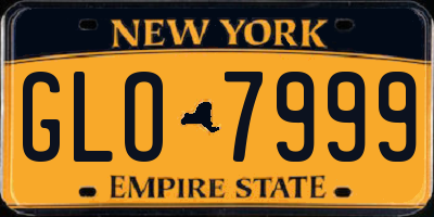 NY license plate GLO7999