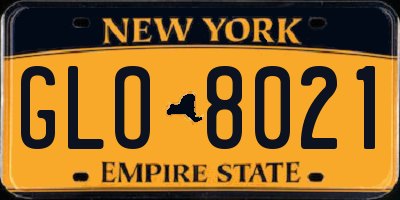 NY license plate GLO8021