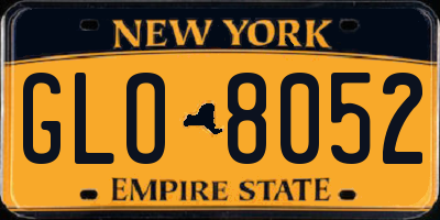 NY license plate GLO8052