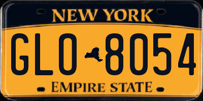 NY license plate GLO8054