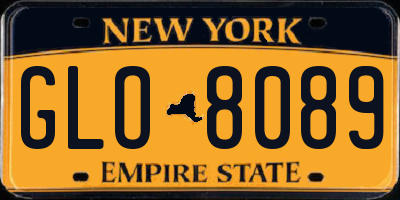 NY license plate GLO8089