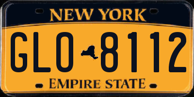 NY license plate GLO8112