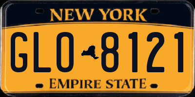 NY license plate GLO8121