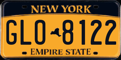 NY license plate GLO8122