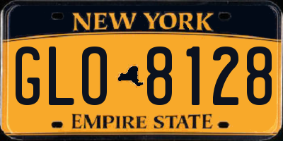 NY license plate GLO8128