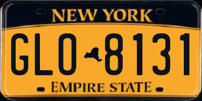 NY license plate GLO8131