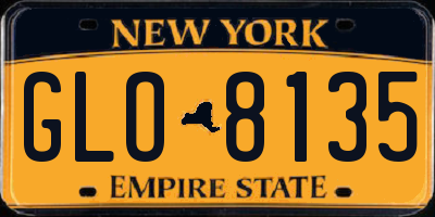 NY license plate GLO8135