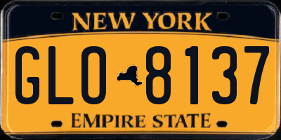 NY license plate GLO8137