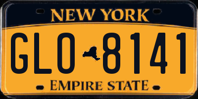 NY license plate GLO8141