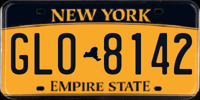 NY license plate GLO8142