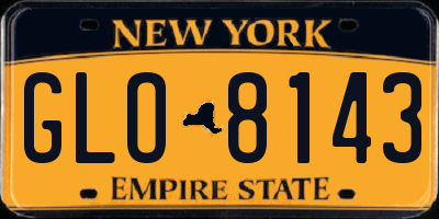 NY license plate GLO8143