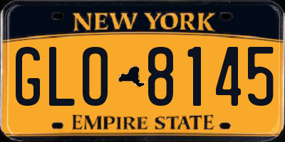 NY license plate GLO8145