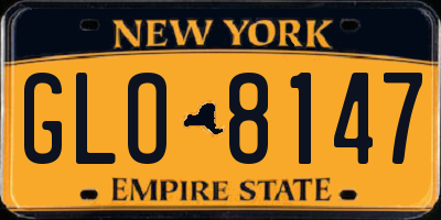 NY license plate GLO8147