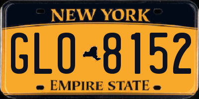 NY license plate GLO8152