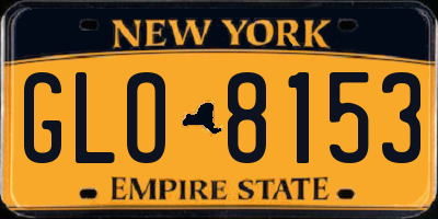NY license plate GLO8153