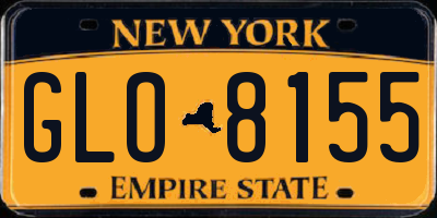 NY license plate GLO8155