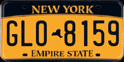 NY license plate GLO8159