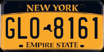 NY license plate GLO8161