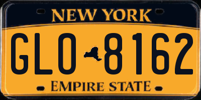 NY license plate GLO8162