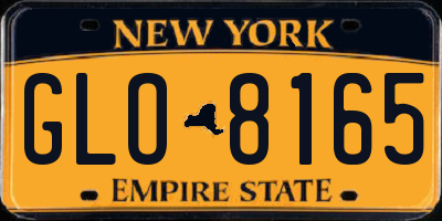 NY license plate GLO8165