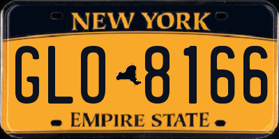 NY license plate GLO8166