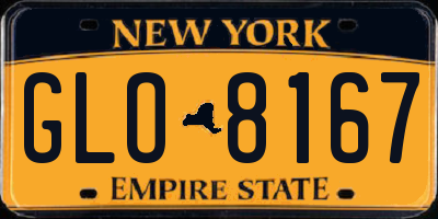 NY license plate GLO8167