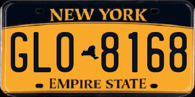 NY license plate GLO8168