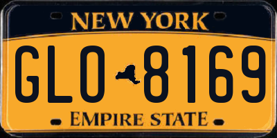 NY license plate GLO8169
