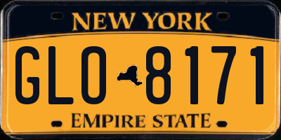NY license plate GLO8171