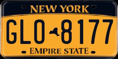 NY license plate GLO8177