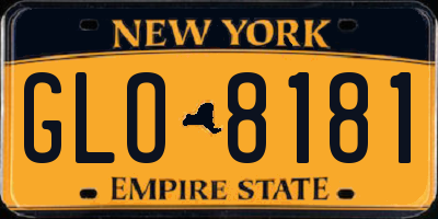 NY license plate GLO8181