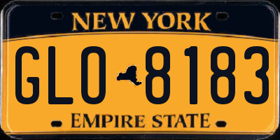 NY license plate GLO8183