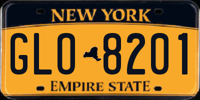NY license plate GLO8201