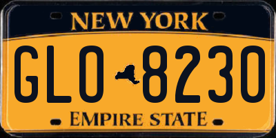 NY license plate GLO8230