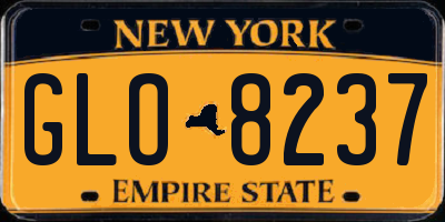NY license plate GLO8237