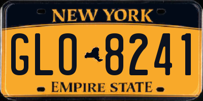 NY license plate GLO8241