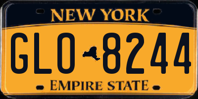 NY license plate GLO8244