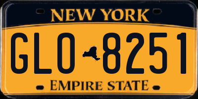 NY license plate GLO8251