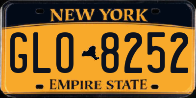 NY license plate GLO8252