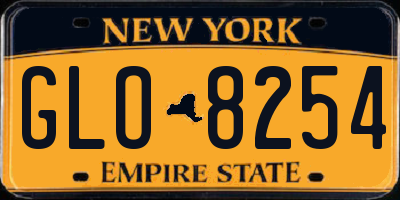 NY license plate GLO8254