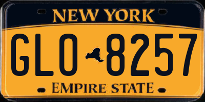 NY license plate GLO8257
