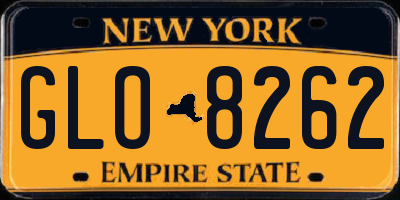 NY license plate GLO8262