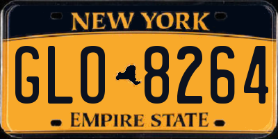 NY license plate GLO8264