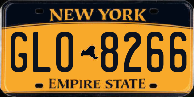 NY license plate GLO8266