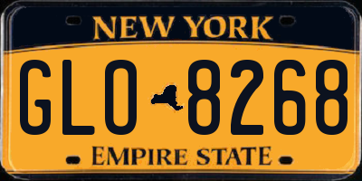 NY license plate GLO8268