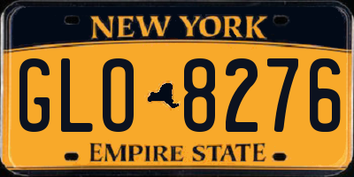 NY license plate GLO8276