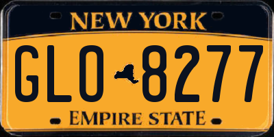 NY license plate GLO8277