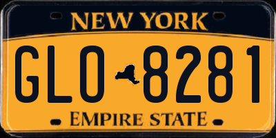 NY license plate GLO8281