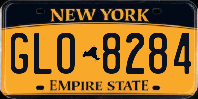 NY license plate GLO8284