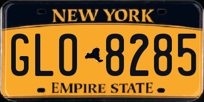 NY license plate GLO8285